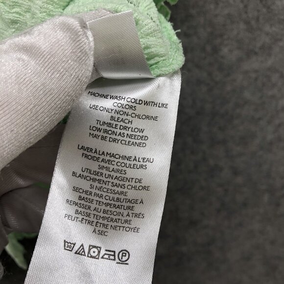 Urban Outfitters Crinkle Cropped Shirt Womens S Green Collared Short Sleeve - Picture 9 of 10